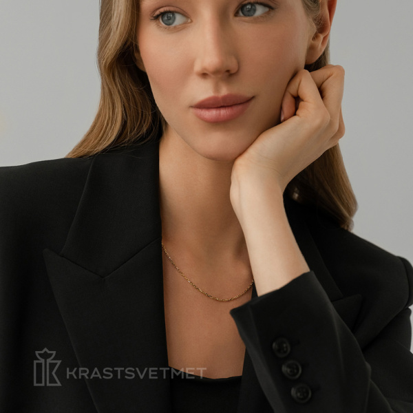 Цепь из желтого золота 585, плетение «Якорь»